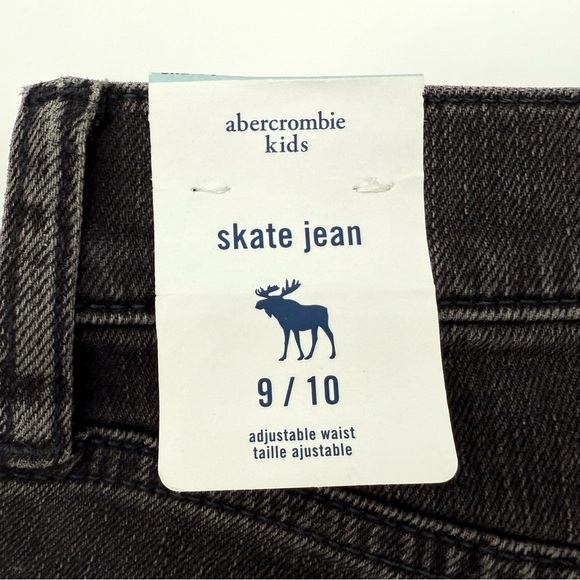 NWT Abercrombie Kids Black Dropped Crotch Skate Jeans 9/10 - Picture 12 of 16